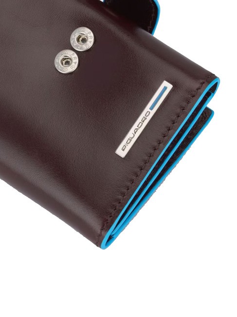 BLUE SQUARE Trifold leather wallet and coins MAHOGANY - Men&rsquo;s Wallets