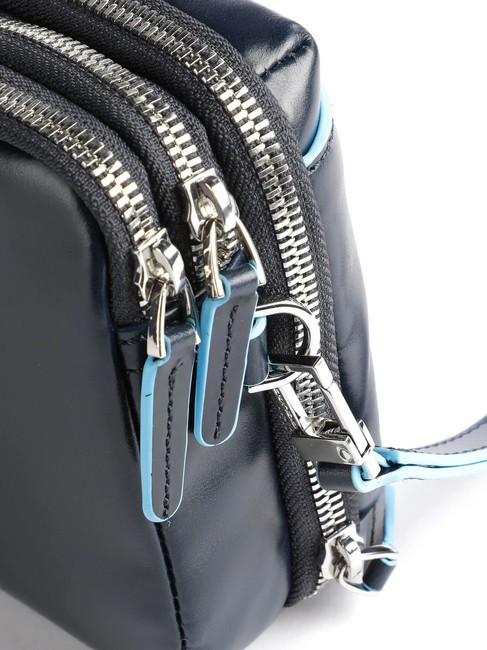 BLUE SQUARE Organized leather pouch blue - Tablet holder& Organizer