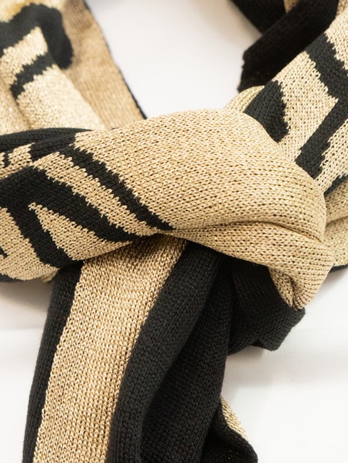 BOUTIQUE LOGO Scarf black/beige - Scarves