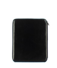 PIQUADRO BLUE SQUARE Slim A4 size leather clipboard Black - Tablet holder& Organizer - 3