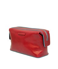 PIQUADRO BLUE SQUARE Leather Beauty RED - Beauty Case - 2