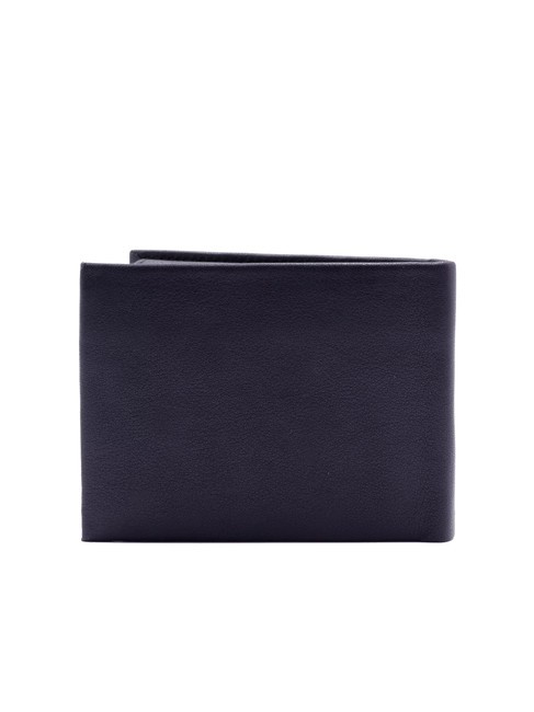 STRIPE Leather wallet with flap blue - Men’s Wallets