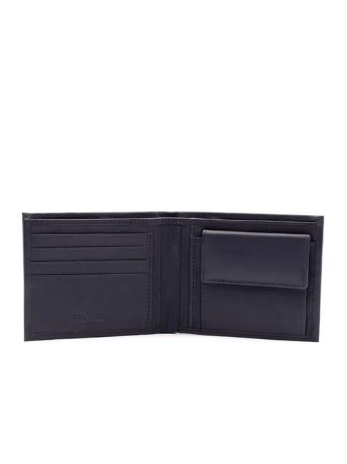 STRIPE Leather Coin Purse Wallet blue - Men’s Wallets