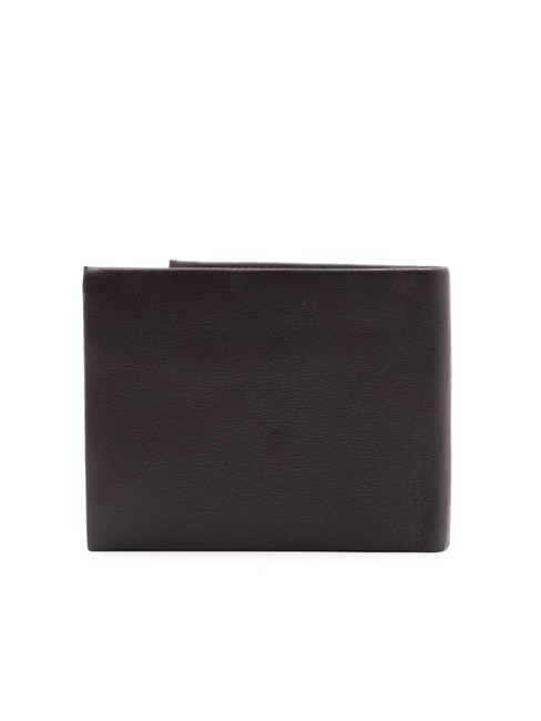 STRIPE Leather Coin Purse Wallet dark brown - Men’s Wallets