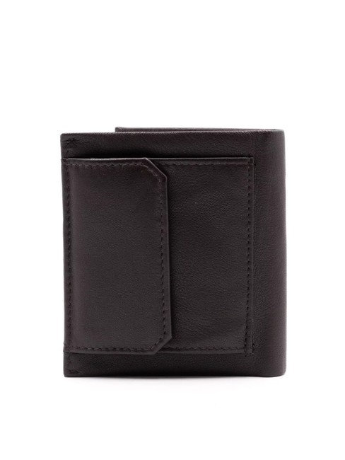 STRIPE Vertical wallet with pocket dark brown - Men&rsquo;s Wallets