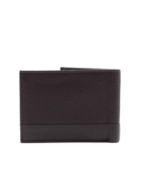 ROBERT Leather wallet with flap dark brown - Men’s Wallets