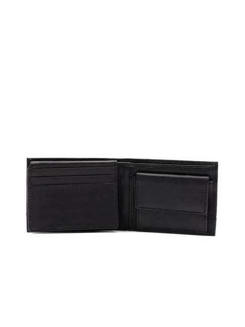 ROBERT Leather wallet with flap black - Men’s Wallets