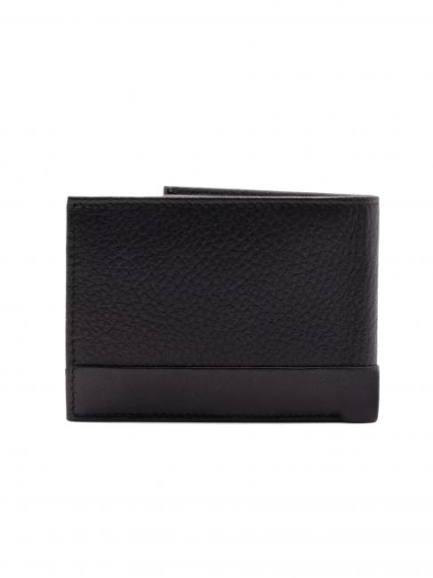 ROBERT Leather wallet with flap black - Men’s Wallets