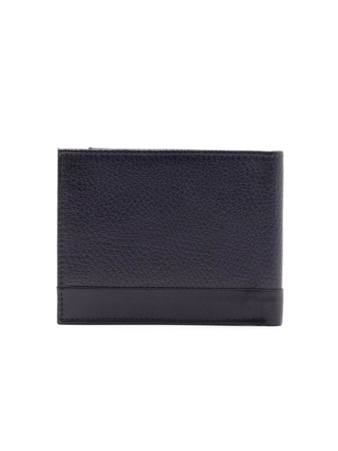 ROBERT Leather wallet with flap blue - Men’s Wallets