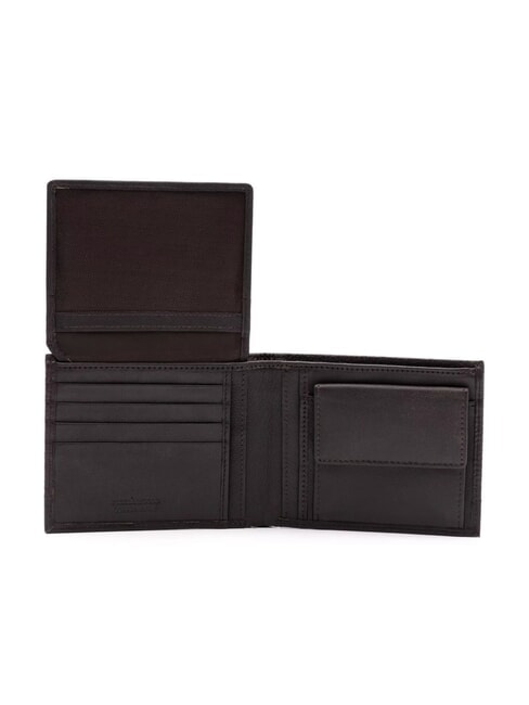ROBERT Leather wallet with flap dark brown - Men’s Wallets