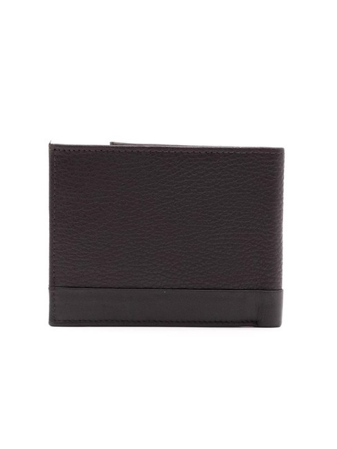 ROBERT Leather wallet with flap dark brown - Men’s Wallets