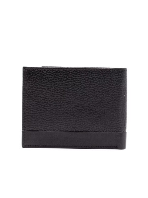 ROBERT Leather wallet with flap black - Men’s Wallets