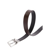 TOMMY HILFIGER DENTON Leather belt black / coffee beans - Belts - 3
