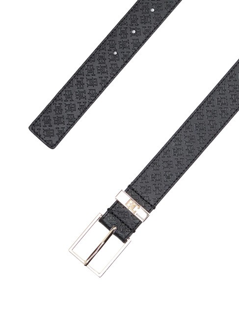 TH SQUARE MONOGRAM Leather belt black - Belts