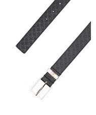 TOMMY HILFIGER TH SQUARE MONOGRAM Leather belt black - Belts - 2