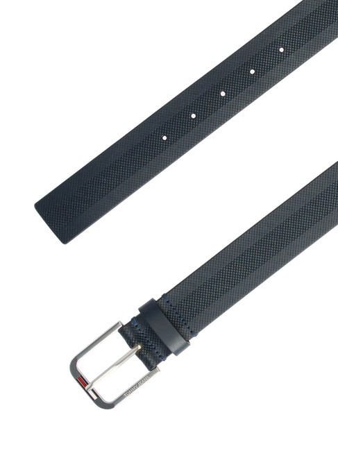 TOMMY JEANS AUSTIN Leather belt dark night navy - Belts
