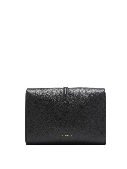 DORIAN Hammered leather mini shoulder bag Black - Women&rsquo;s Bags