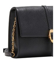 COCCINELLE DORIAN Hammered leather mini shoulder bag Black - Women&rsquo;s Bags - 4