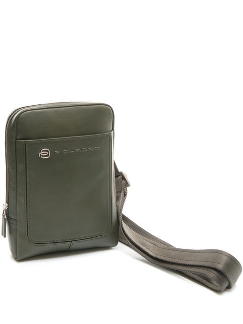 bag VIBE out, in hammered leather green 11 - Over-the-shoulder Bags for Men
