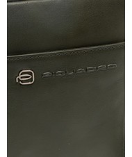 PIQUADRO bag VIBE out, in hammered leather green 11 - Over-the-shoulder Bags for Men - 3