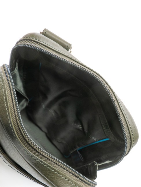 bag VIBE out, in hammered leather green 11 - Over-the-shoulder Bags for Men