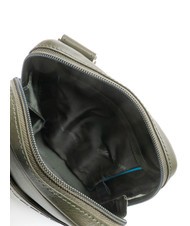 PIQUADRO bag VIBE out, in hammered leather green 11 - Over-the-shoulder Bags for Men - 5