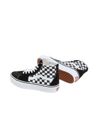 VANS SK8-HI Platform 2.0 High sneakers checkerboard/true white - Unisex shoes - 4