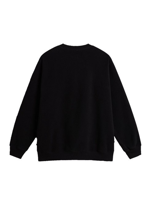 CARLO LOOSE Crewneck fleece sweatshirt black - T-shirt