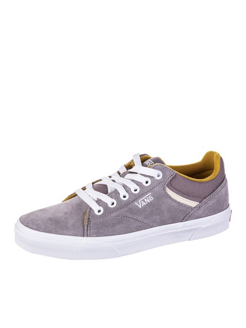 SELDAN Suede leather sneakers retro pop gray/creme brulee - Women’s shoes