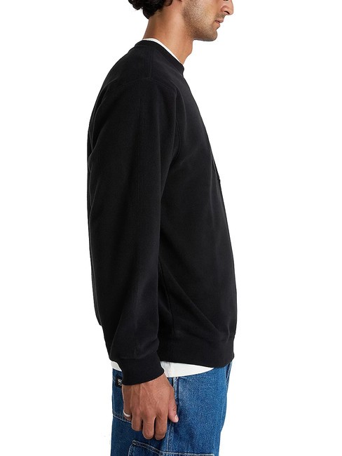 CARLO LOOSE Crewneck fleece sweatshirt black - T-shirt