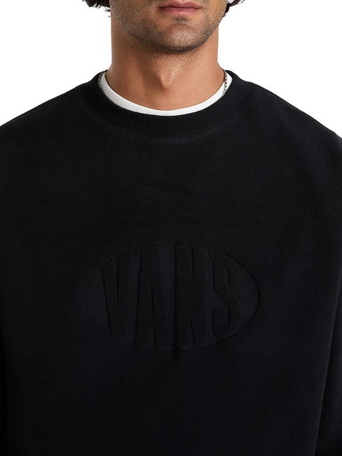 CARLO LOOSE Crewneck fleece sweatshirt black - T-shirt