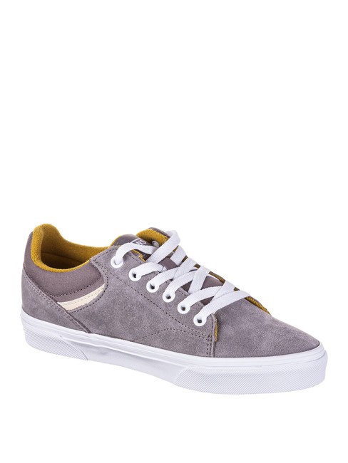 SELDAN Suede leather sneakers retro pop gray/creme brulee - Women’s shoes