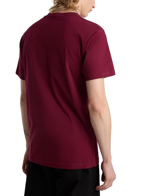 CLASSIC Short sleeve cotton t-shirt burgundy/white - T-shirt