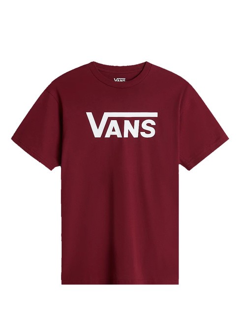 CLASSIC Short sleeve cotton t-shirt burgundy/white - T-shirt
