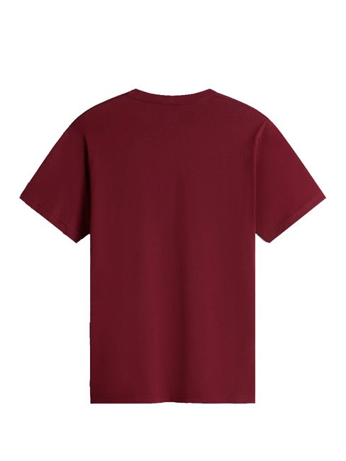 CLASSIC Short sleeve cotton t-shirt burgundy/white - T-shirt