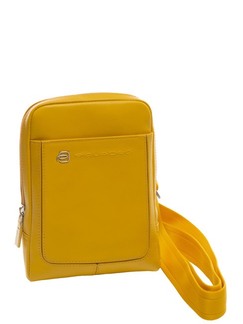 bag VIBE out, in hammered leather yellow 4 - Over-the-shoulder Bags for Men