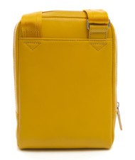 PIQUADRO bag VIBE out, in hammered leather yellow 4 - Over-the-shoulder Bags for Men - 4