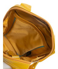 PIQUADRO bag VIBE out, in hammered leather yellow 4 - Over-the-shoulder Bags for Men - 5