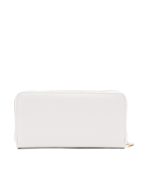 LOGO METALLICO Large zip around wallet off white - Women’s Wallets
