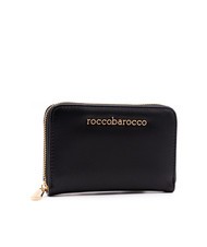 ROCCOBAROCCO LOGO METALLICO Medium zip around wallet black - Women’s Wallets - 3