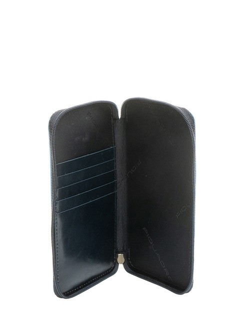 BLUE SQUARE  Full grain leather wallet blue - Men’s Wallets