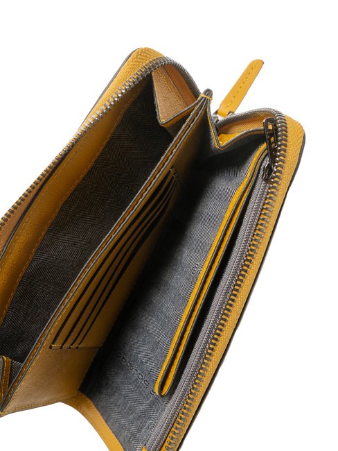 BLACK SQUARE  Leather coin case Yellow - Men’s Wallets