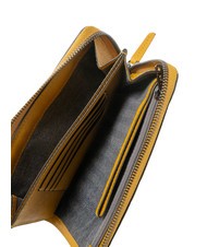 PIQUADRO BLACK SQUARE  Leather coin case Yellow - Men’s Wallets - 2