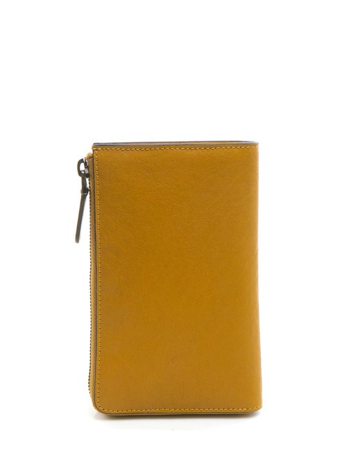 BLACK SQUARE  Leather coin case Yellow - Men’s Wallets