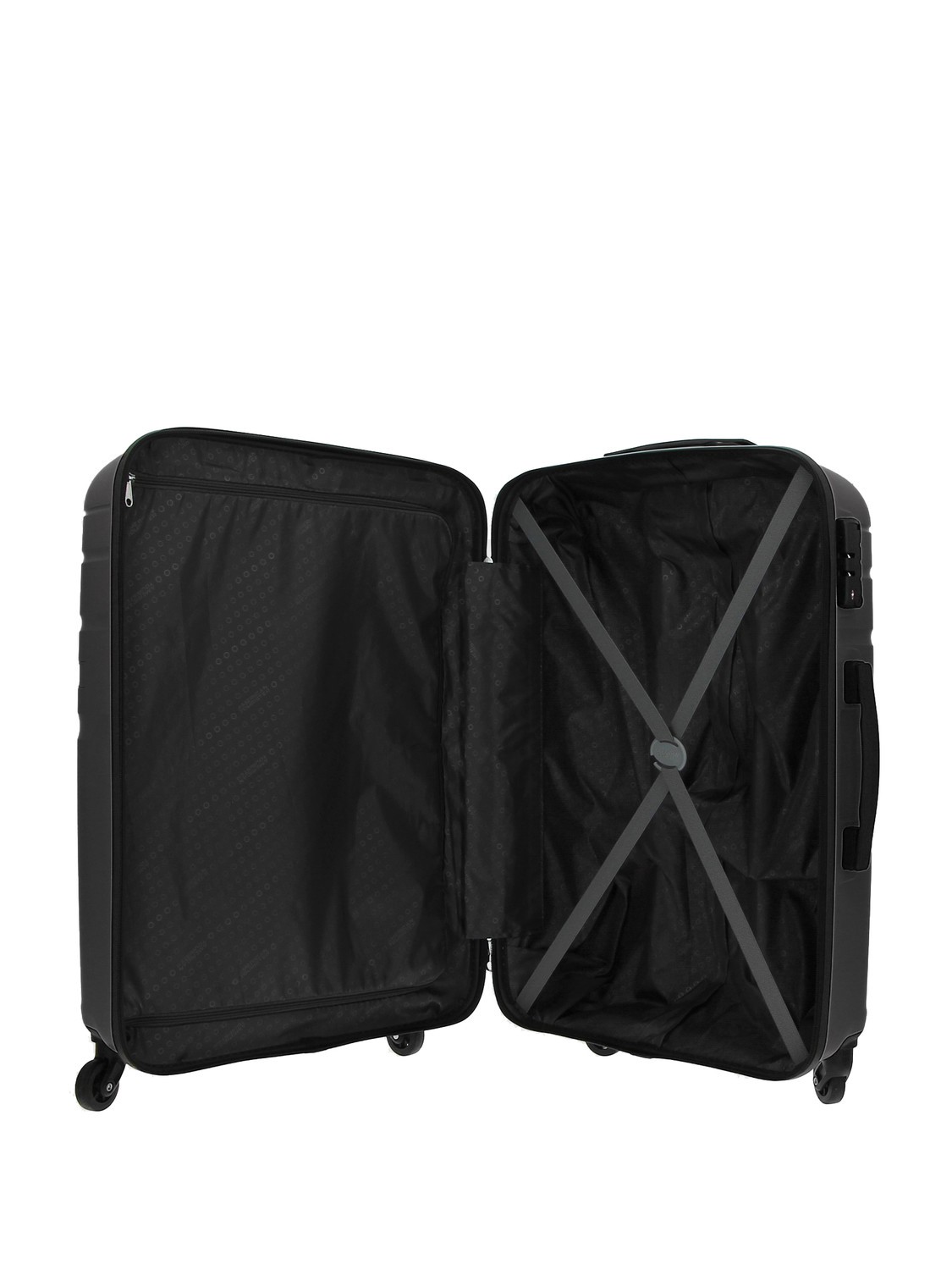 American Tourister Upland Set Of 3 Trolleys Cabin Medium Large Black Buy At Outlet Prices