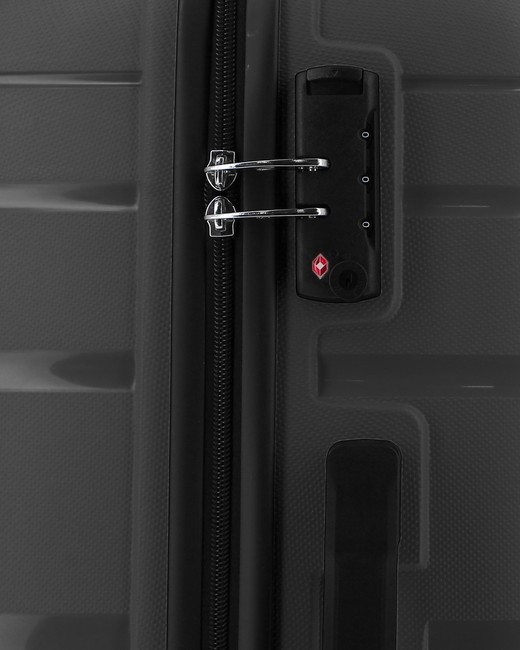 UPLAND Medium size trolley BLACK - Rigid Trolley Cases