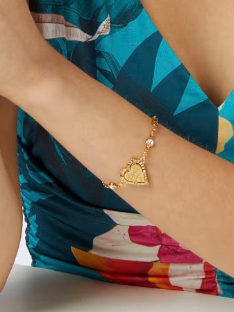 ALL OF US Bracelet with heart yellow gold - Bracelets