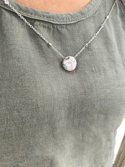 4G RISING Logo Coin Necklace SILVER - Necklaces