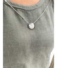 GUESS 4G RISING Logo Coin Necklace SILVER - Necklaces - 2