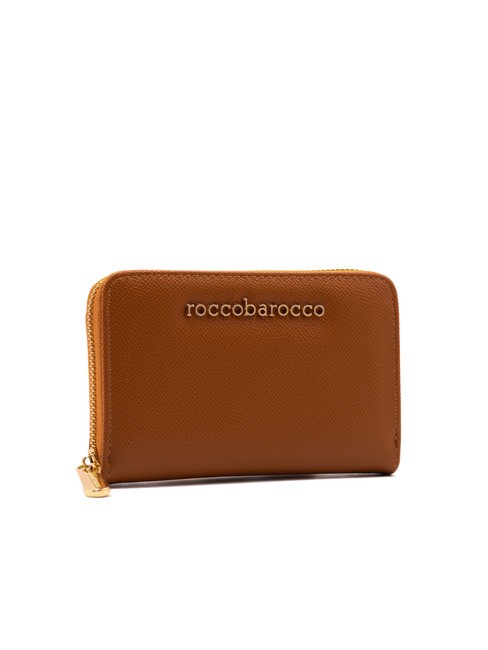 LOGO METALLICO Medium zip around wallet tan - Women’s Wallets